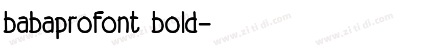 babaprofont bold字体转换